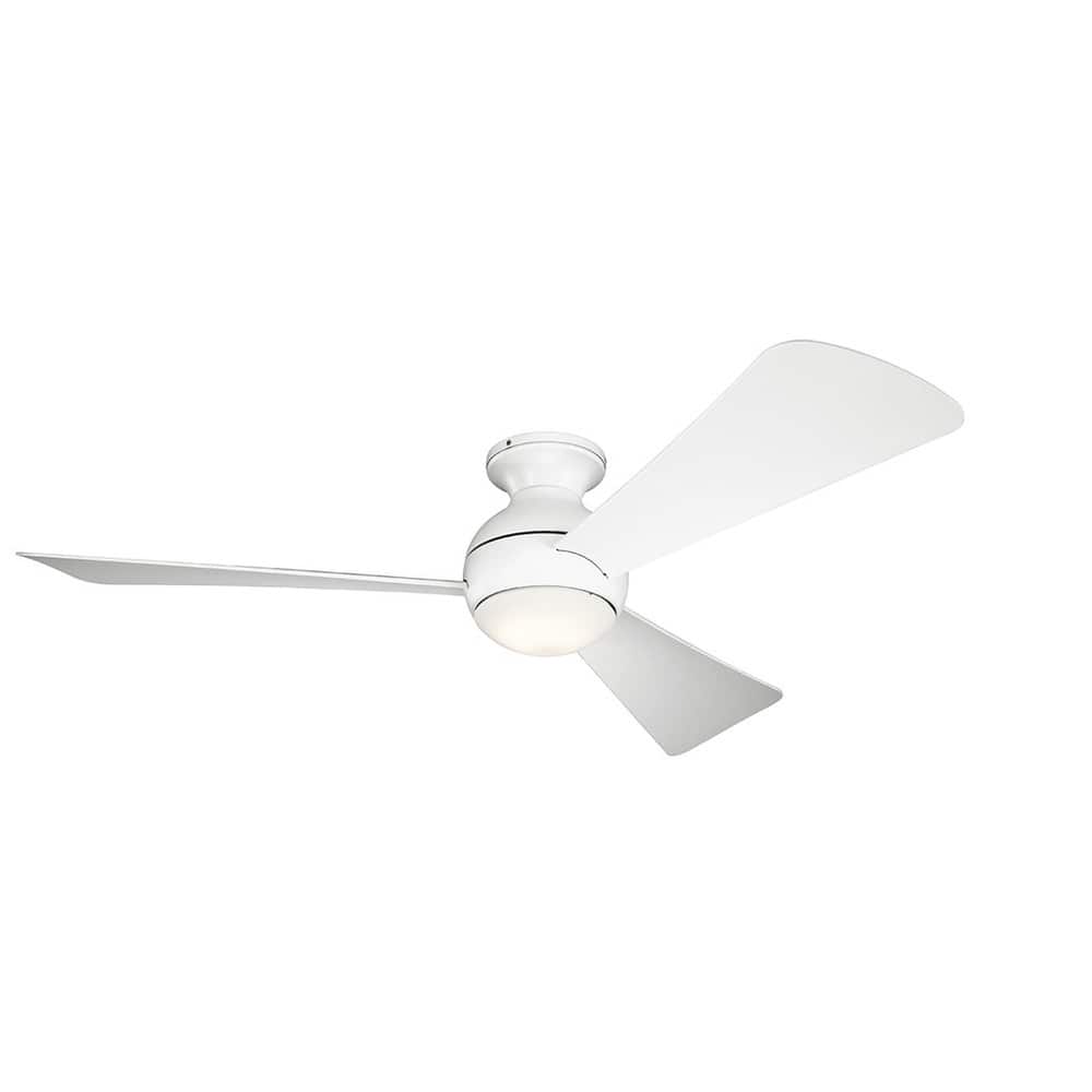 Kichler Lighting Sola Collection 54-inch Matte White LED Ceiling Fan