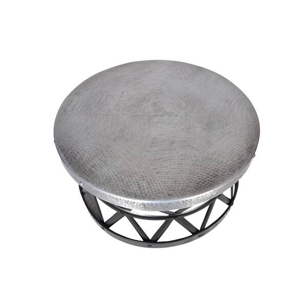 Contemporary Round Hammered Copper Coffee Table 14294426 Hammered Copper Coffee Table