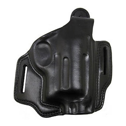 Bianchi 5 Black Widow Leather Holster Black, Fits Taurus Judge 2.5" Chamber, 3" Barrel, Right Hand