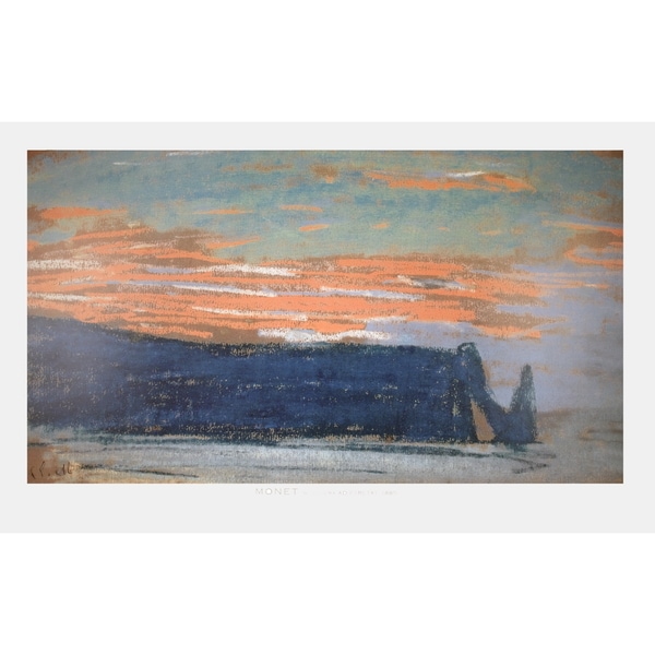Claude Monet 'La Falaise D'Etretat - 1997' 33-inch x 53.5-inch Poster