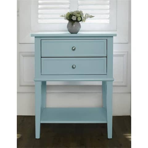 Ameriwood Home Transitional Franklin Accent Table With Two Drawers