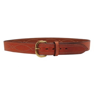Bianchi B9 Fancy Stitched Belt Tan Tan, 38"
