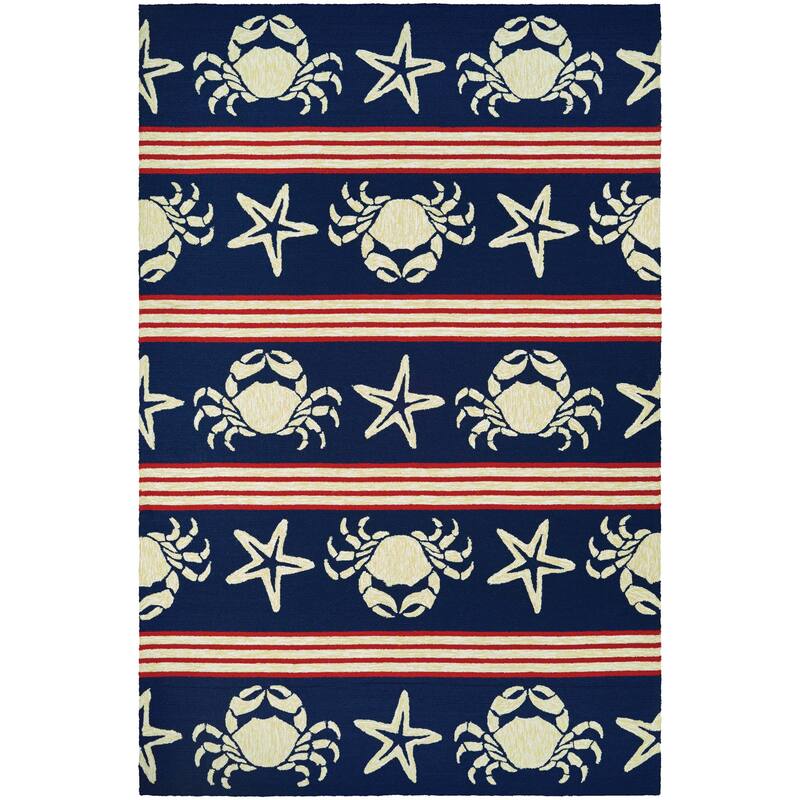 Outdoor Escape Blue Claws Indoor/ Outdoor Area Rug