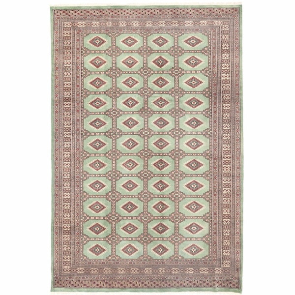 Handmade One-of-a-Kind Bokhara Wool Rug (Pakistan) - 6'7 x 10'1