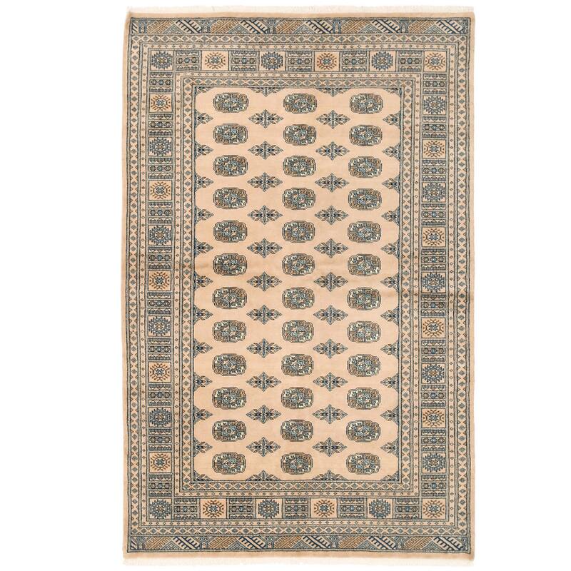 HERAT ORIENTAL Handmade One-of-a-Kind Bokhara Wool Rug - 5'1 x 8'2