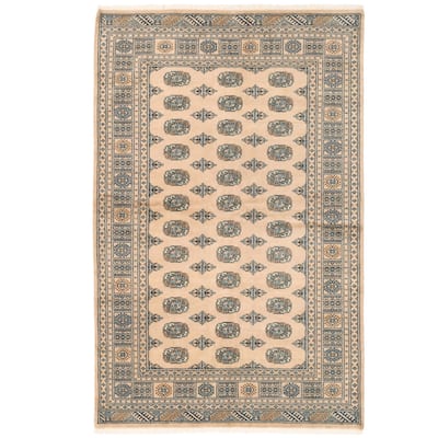 HERAT ORIENTAL Handmade One-of-a-Kind Bokhara Wool Rug - 5'1 x 8'2