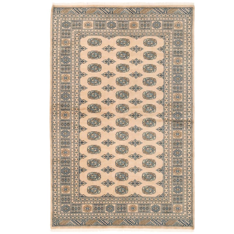 HERAT ORIENTAL Handmade One-of-a-Kind Bokhara Wool Rug - 5'1 x 8'2