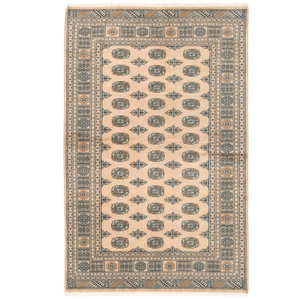 HERAT ORIENTAL Handmade One-of-a-Kind Bokhara Wool Rug - 5'1 x 8'2