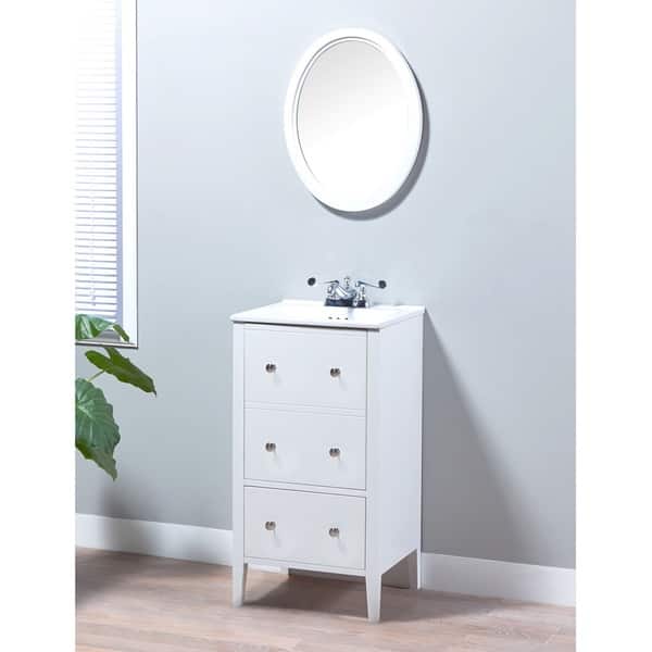 Addison White 19 Inch Bathroom Vanity Set With Brockton Bathroom Vanity Set With Brockton