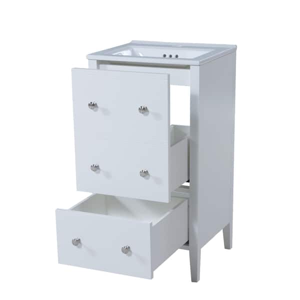 Addison White 19 Inch Bathroom Vanity Set With Brockton Bathroom Vanity Set With Brockton