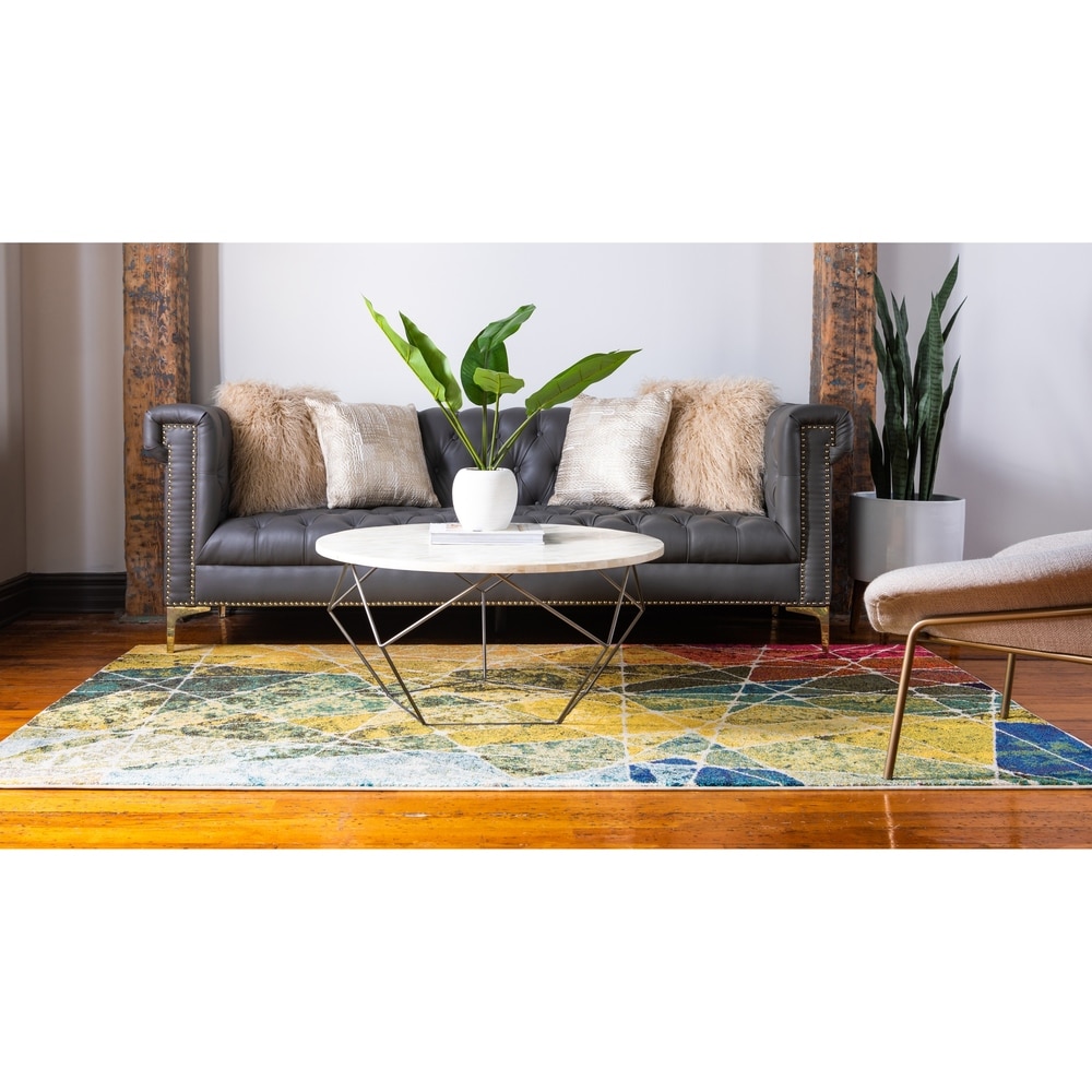 Unique Loom Barcelona Collection Multi 5 X 8 Area Rug (5' 8') for sale