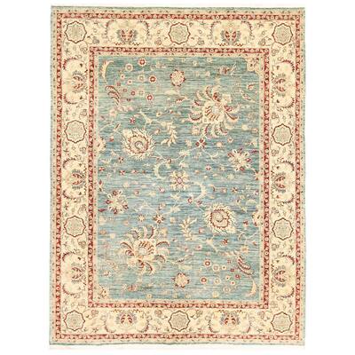 Handmade Herat Oriental Afghan Vegetable Dye Oushak Wool Rug (Afghanistan) - 9' x 11'11