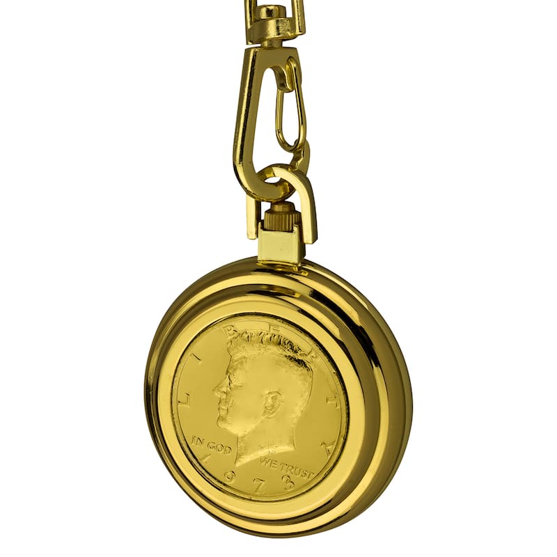 August Steiner Men's JFK Gold-Tone Pocket Watch