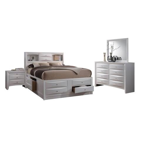 Acme Furniture Ireland 4-Piece Storage Bedroom Set, White