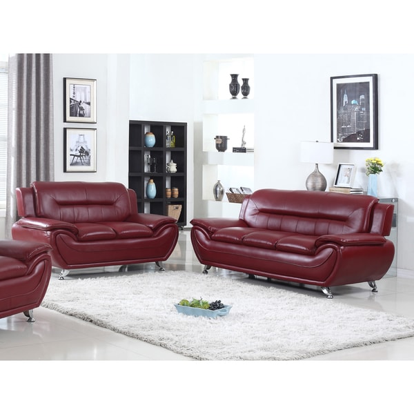 Deliah Relaxing Contemporary Modern Style 2pc Sofa and Loveseat set-3 colors