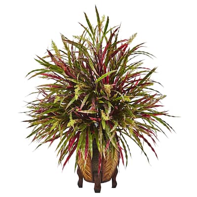 Nearly Natural Multicolored Autumn Grass Arrangement