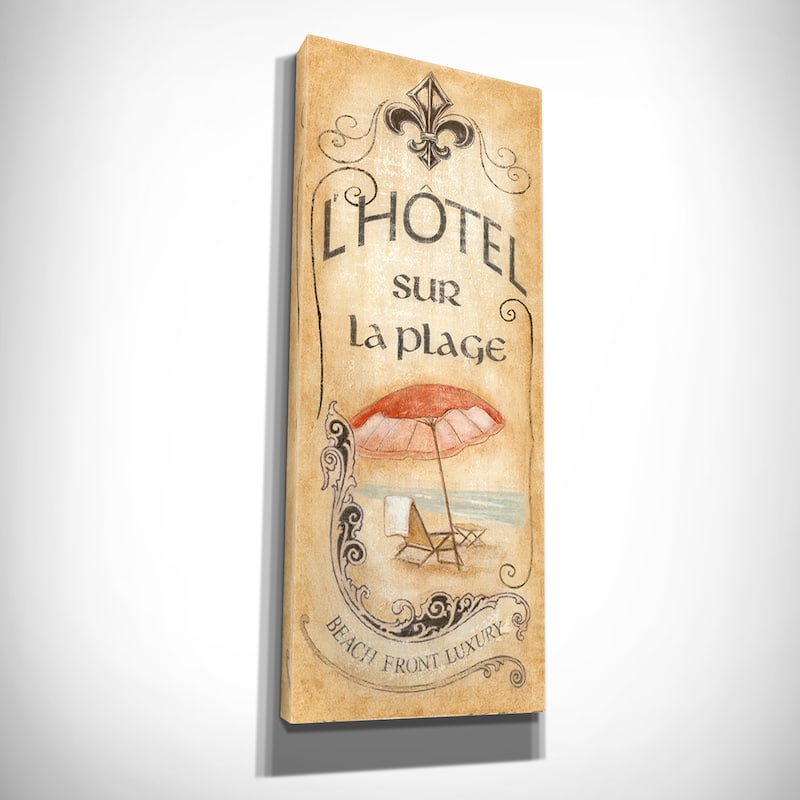 Wexford Home 'Hotel Sur La Plage' Premium Gallery Wrapped Canvas Wall Art