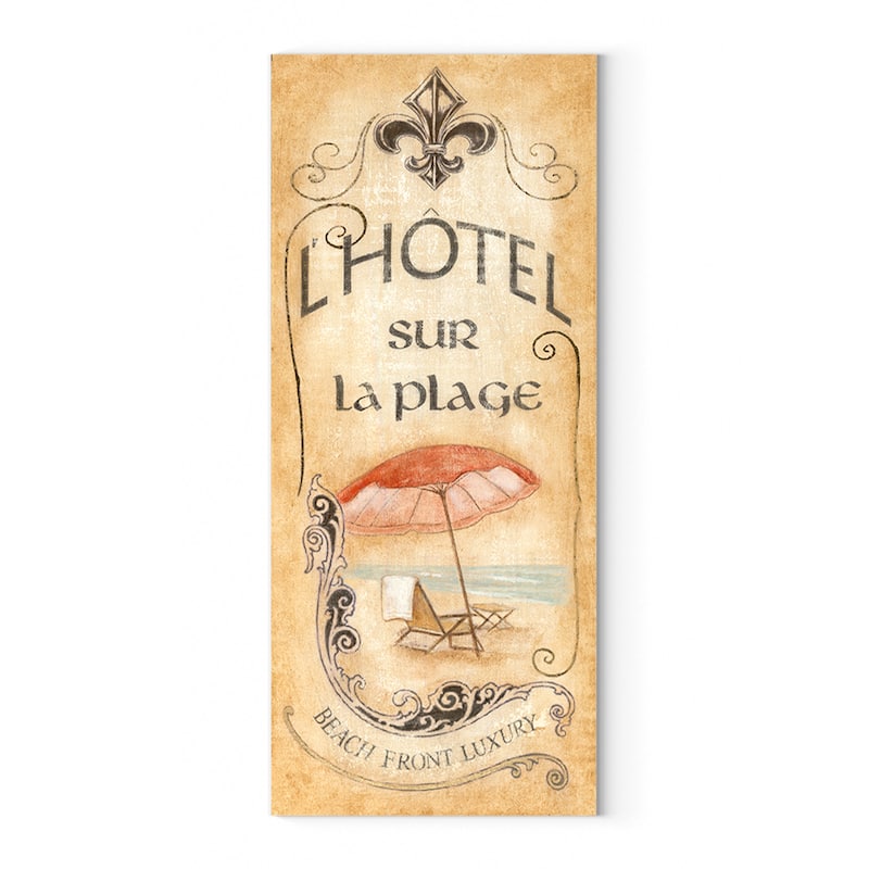 Wexford Home 'Hotel Sur La Plage' Premium Gallery Wrapped Canvas Wall Art