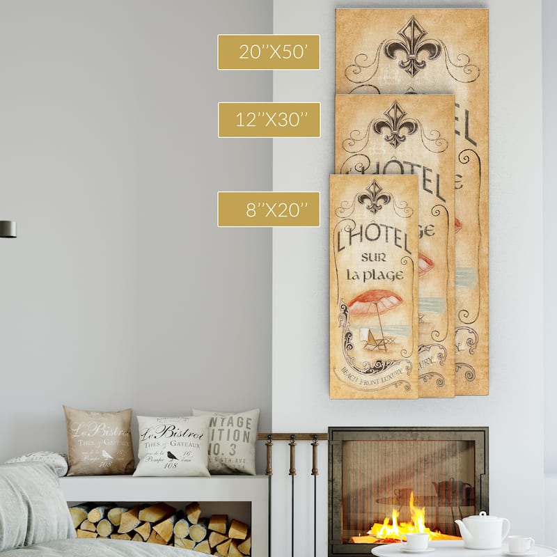 Wexford Home 'Hotel Sur La Plage' Premium Gallery Wrapped Canvas Wall Art