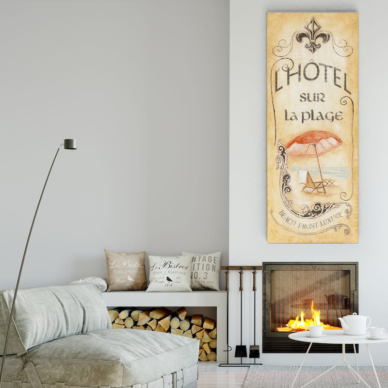 Wexford Home 'Hotel Sur La Plage' Premium Gallery Wrapped Canvas Wall Art