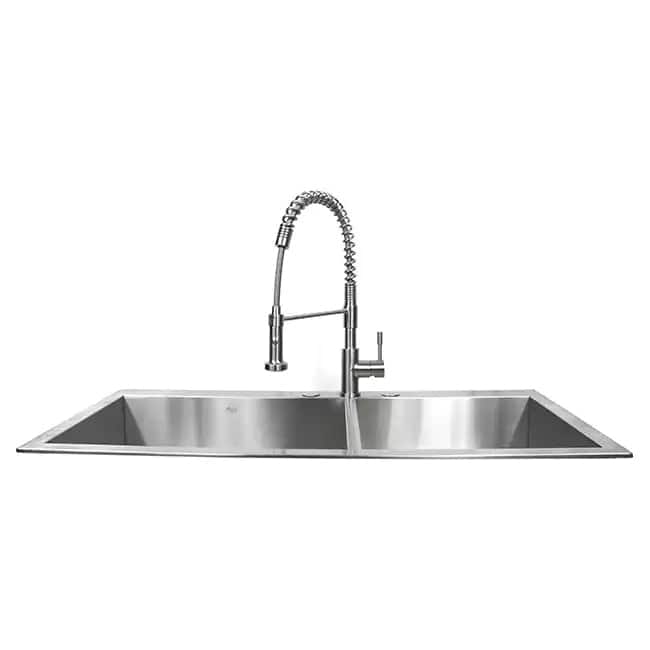 16 Gauge Stainless Steel 43-inch Double Bowl Kitchen Sink with Accessories