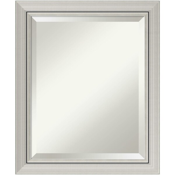 Wall Mirror, Romano Silver Wood - Silver/Black