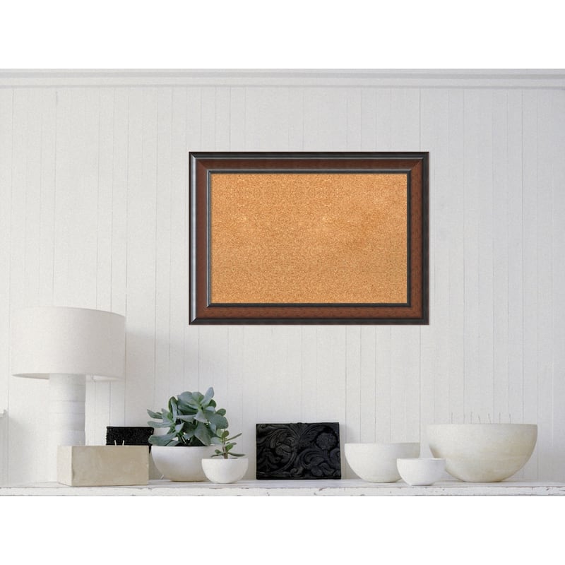 Framed Cork Board, Cyprus Walnut