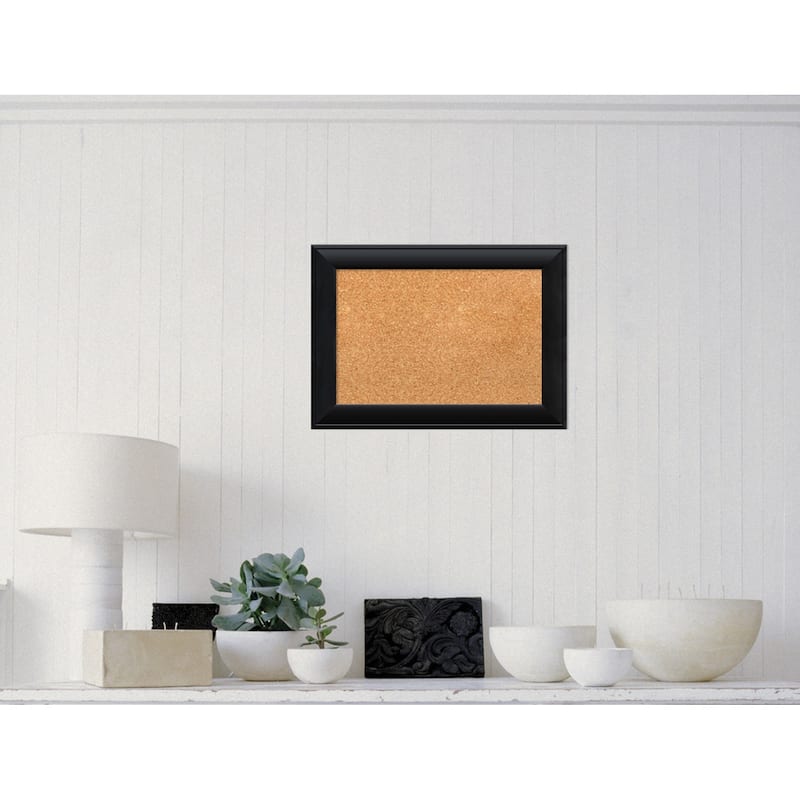 Framed Cork Board, Nero Black - Small - 22 Inches X 16 Inches