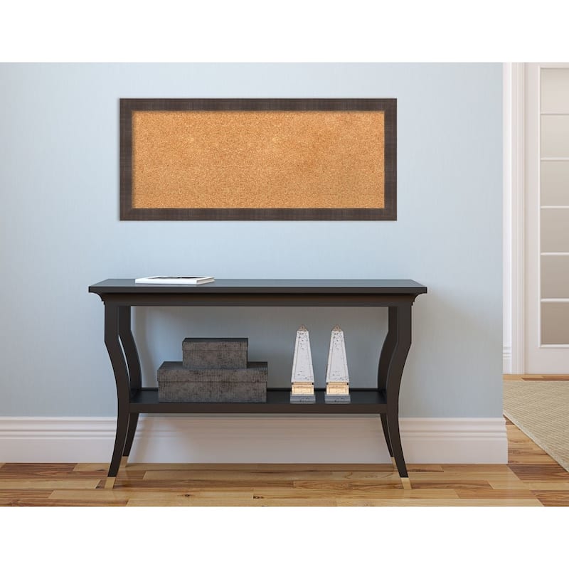 Framed Cork Board, Whiskey Brown Rustic