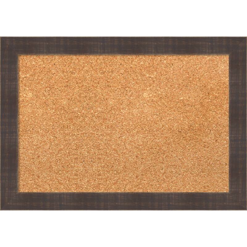 Framed Cork Board, Whiskey Brown Rustic
