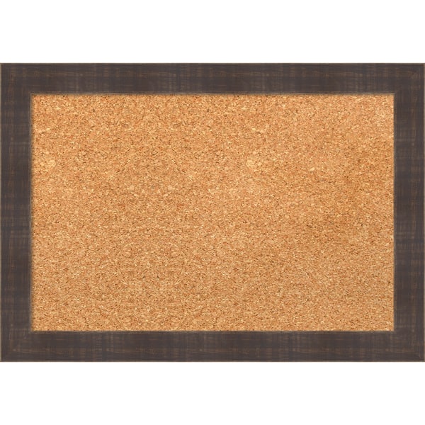 Framed Cork Board Whiskey Brown Rustic Overstock 14308746 Panel 33 X 15 Inch