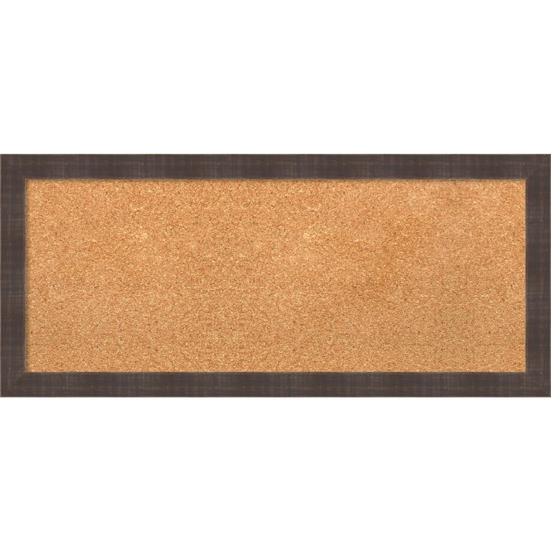 Framed Cork Board, Whiskey Brown Rustic