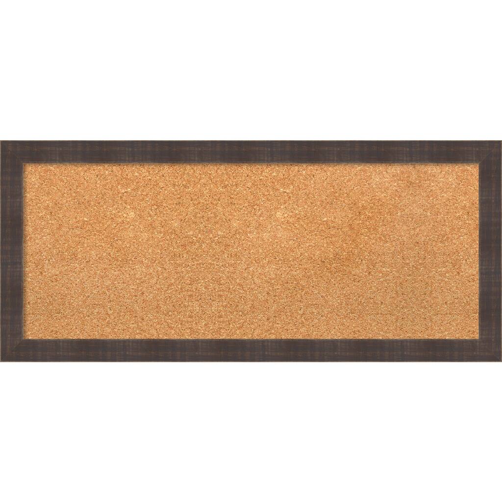 Framed Cork Board, Whiskey Brown Rustic