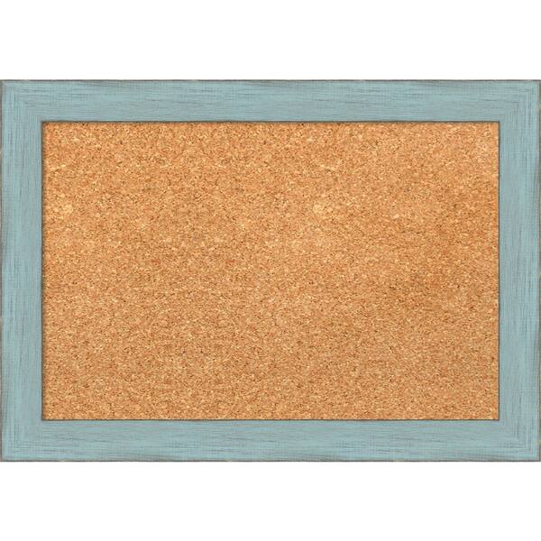 Shop Framed Cork Board Sky Blue Rustic On Sale Free Shipping