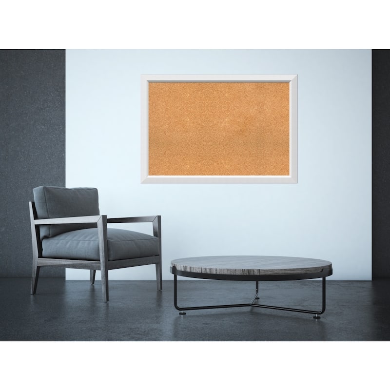 Framed Cork Board, Blanco White