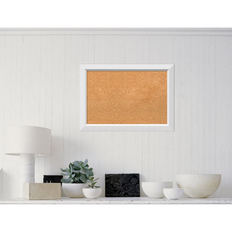 Framed Cork Board, Blanco White