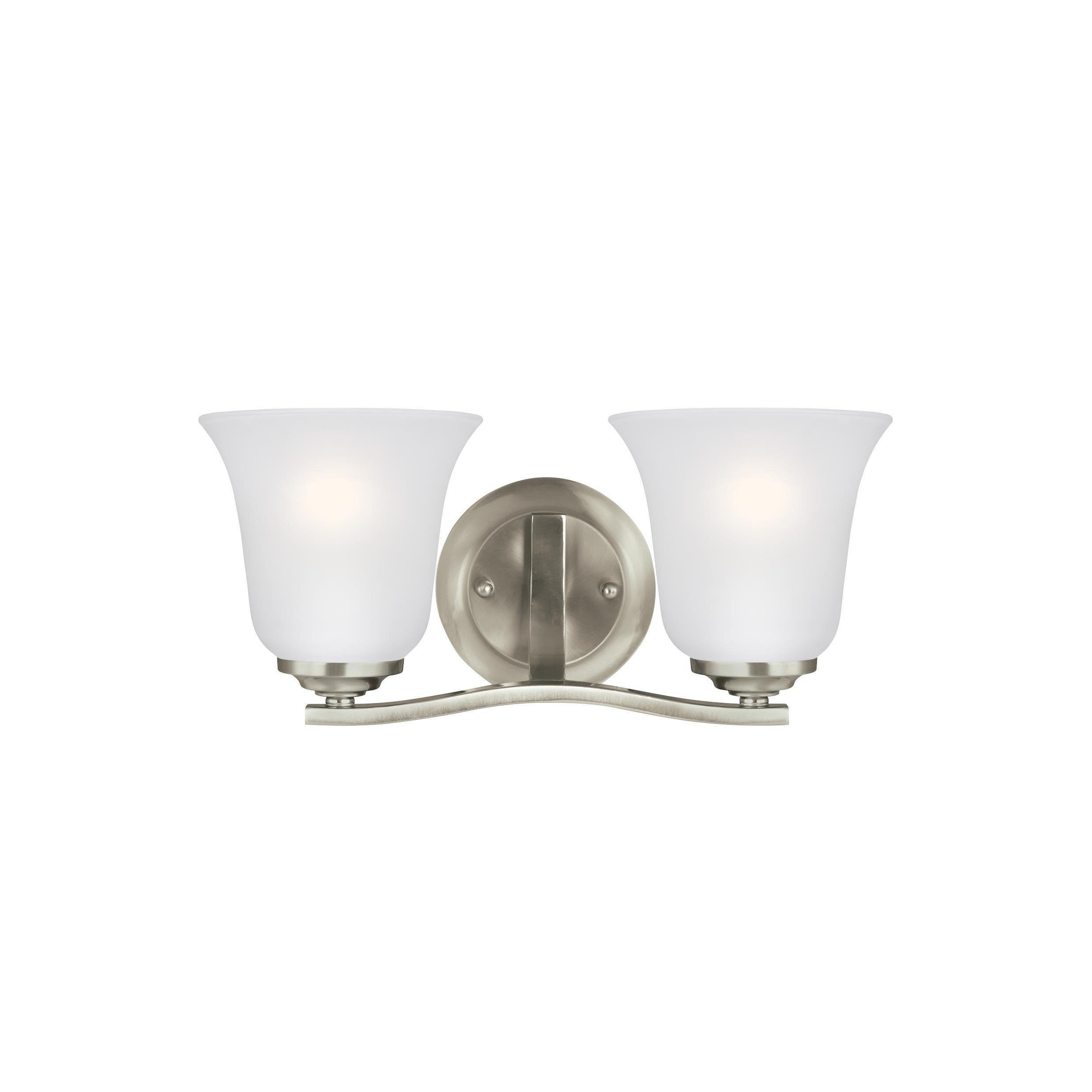Sea Gull Emmons 2 Light Brushed Nickel Chandelier (2 Light Emmons Brushed Nickel Chandelier) - Chandeliers For Bedrooms by Overstock.com