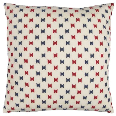 Multicolored Bow-tie Throw Pillow