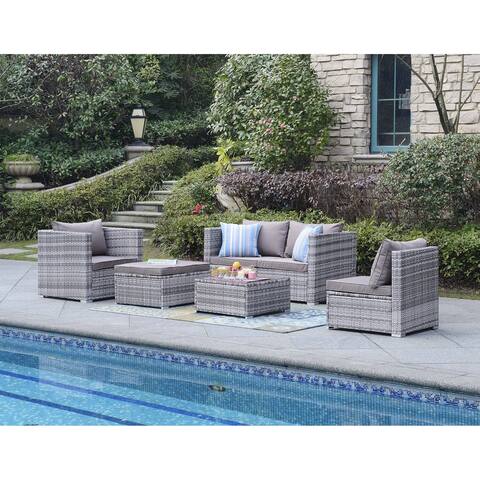 DG Casa Acapulco Grey Sofa Set (Set of 6)