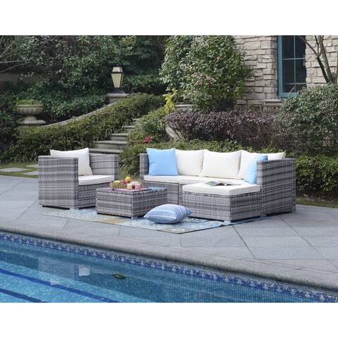 DG Casa Acapulco Beige Six-Piece Outdoor Sofa Set