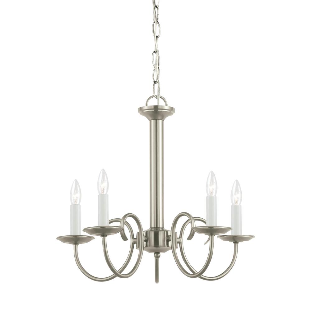 Overstock 5 Light Brushed Nickel Chandelier from Overstock Overstock 5 Light Brushed Nickel Chandelier from Overstock