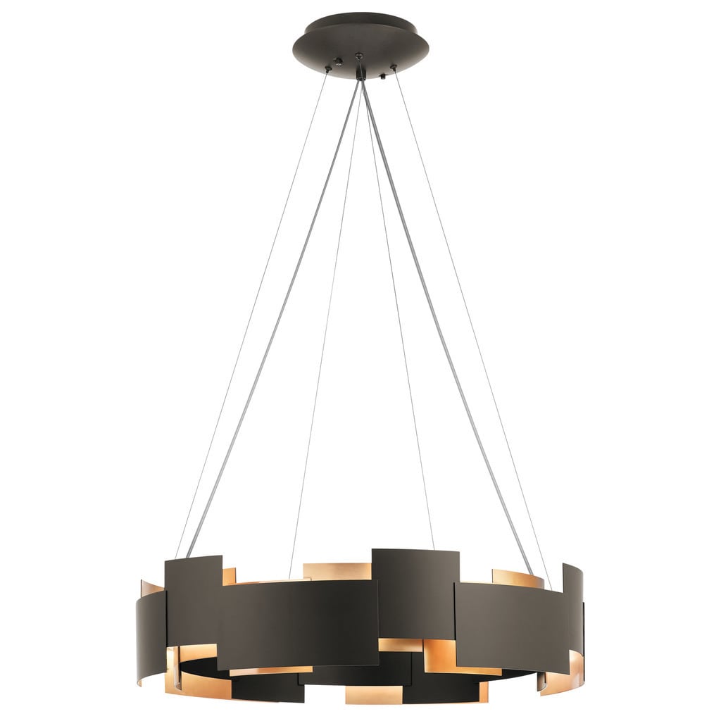 Kichler Lighting Moderne Collection 2-light Olde Bronze LED Chandelier - Chandeliers For Bedrooms by Overstock.com