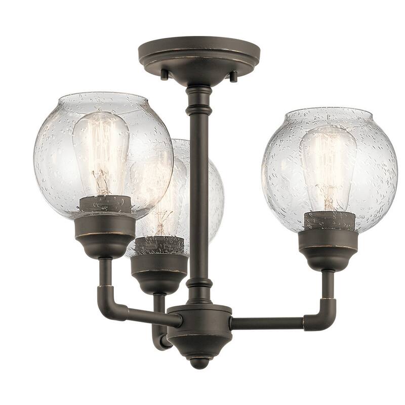 Kichler Lighting Niles 3-light Bronze Chandelier/Semi Flush Mount