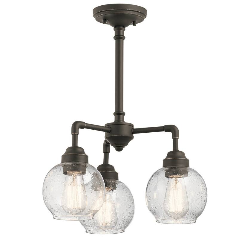 Kichler Lighting Niles 3-light Bronze Chandelier/Semi Flush Mount