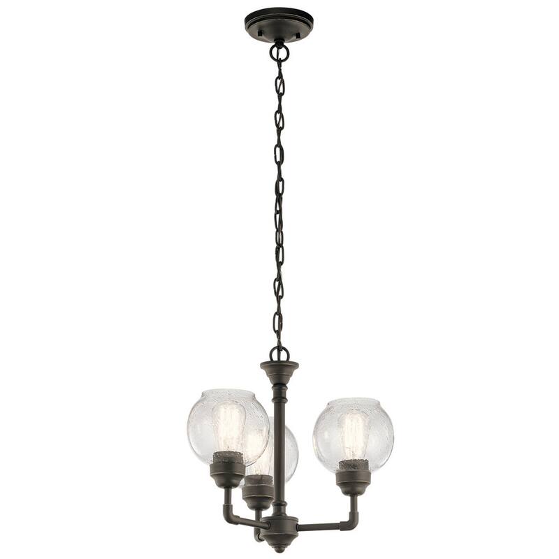 Kichler Lighting Niles 3-light Bronze Chandelier/Semi Flush Mount - Olde Bronze