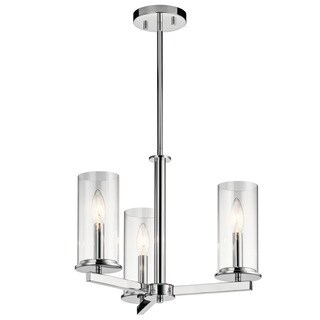 Gibson 3-light Chrome Chandelier/Semi Flush Mo