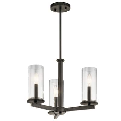 Kichler Lighting Crosby 3-light Olde Bronze Chandelier/ Semi-flush Mount