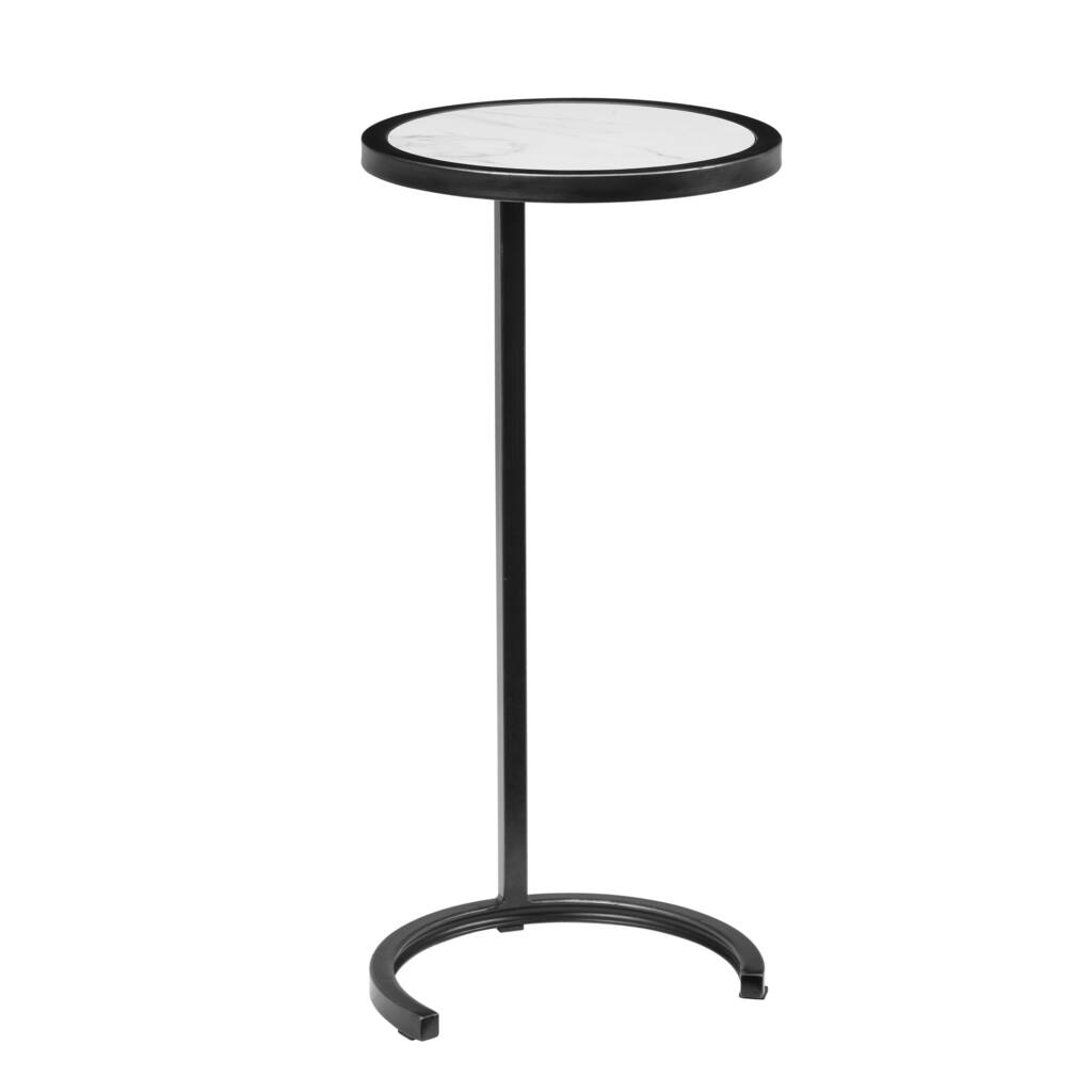 Cue Home Collection Contemporary Marble Top Carlisle Accent Table