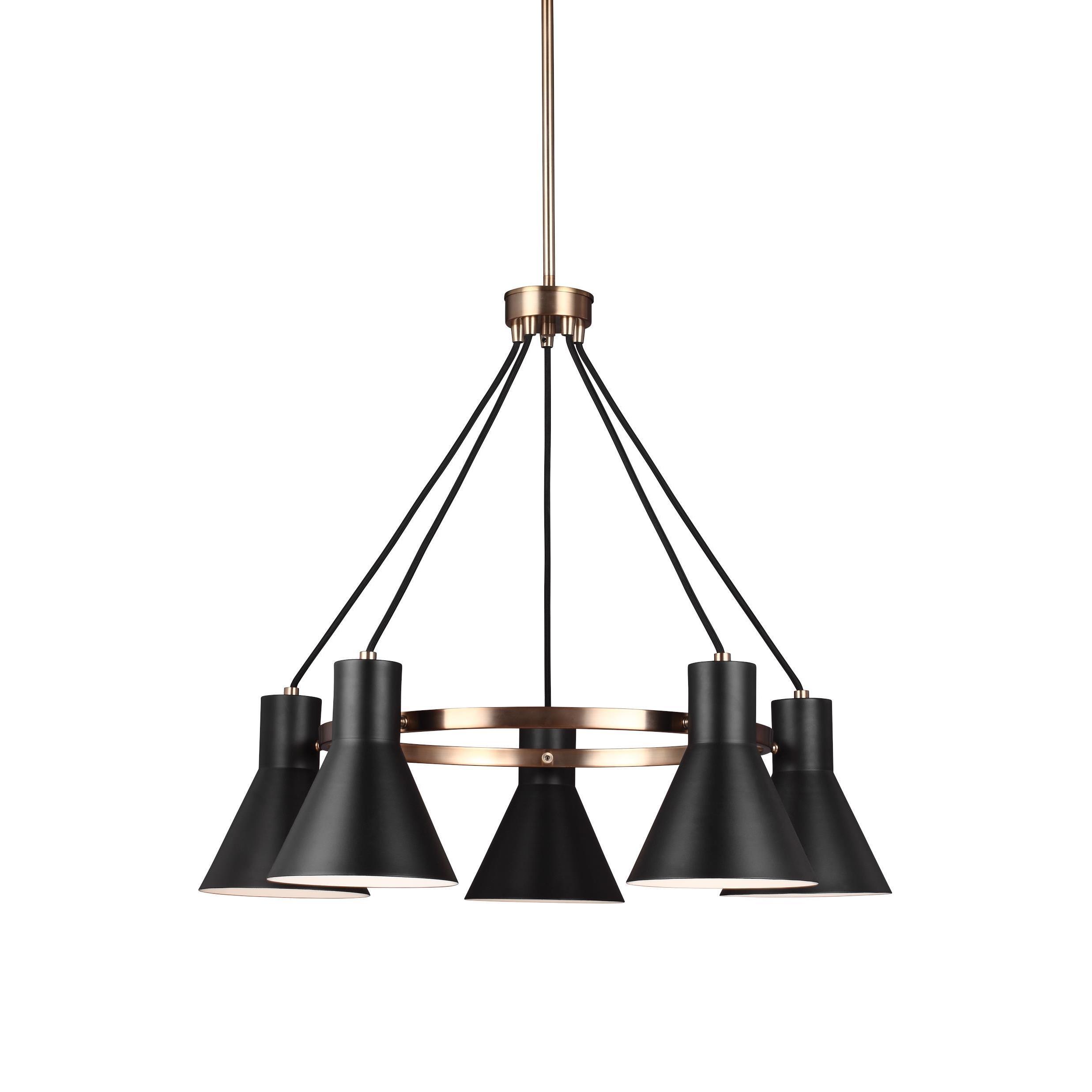 Sea Gull Towner 5 Light Satin Bronze Chandelier (5 Light Towner Satin Bronze Chandelier) - Chandeliers For Bedrooms by Overstock.com