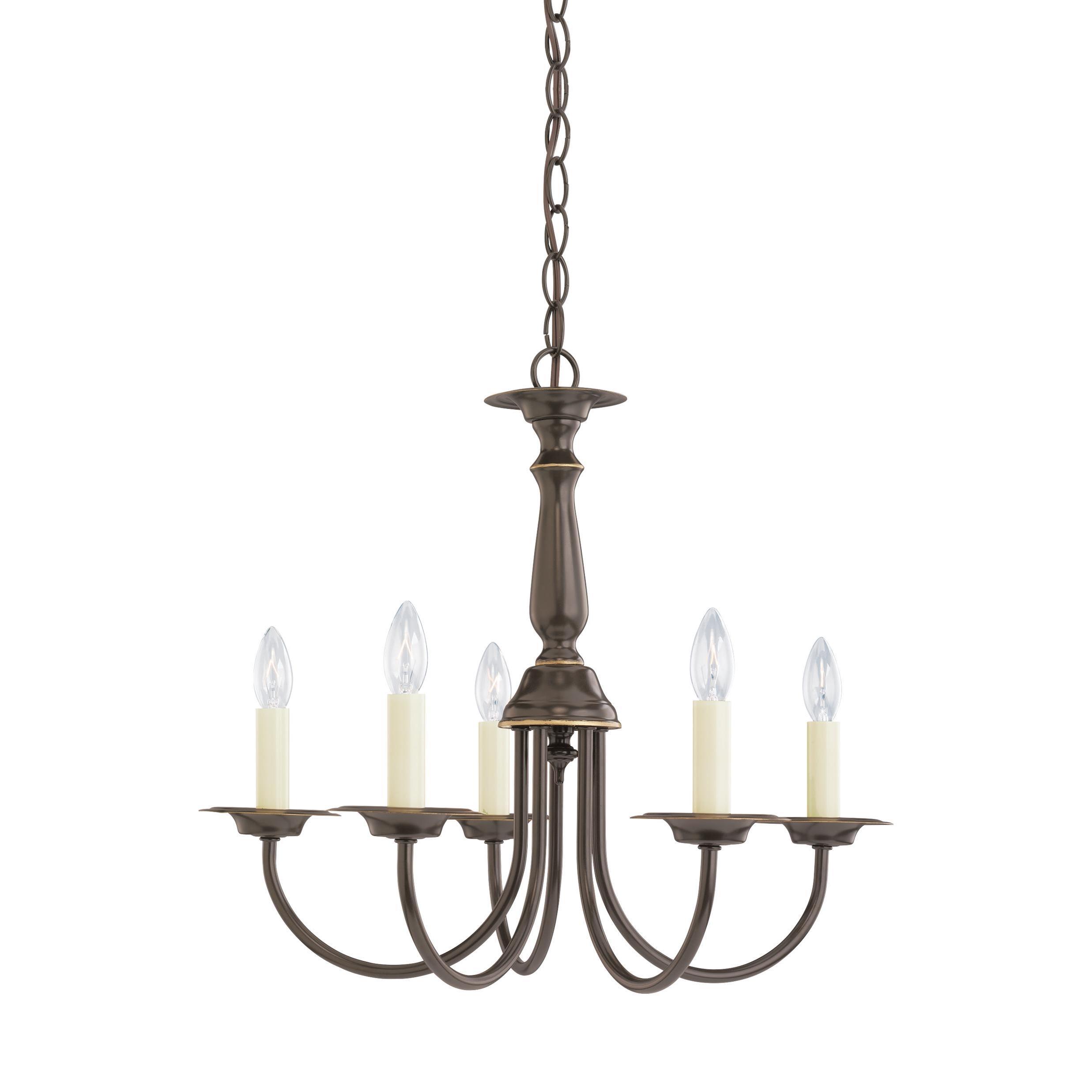 Sea Gull Traditional 5 Light Heirloom Bronze Chandelier (5 Light Traditional Heirloom Bronze Chandelier) - Chandeliers For Bedrooms by Overstock.com